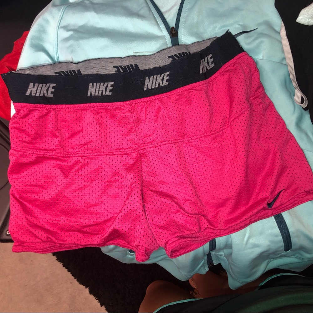pink nike shorts